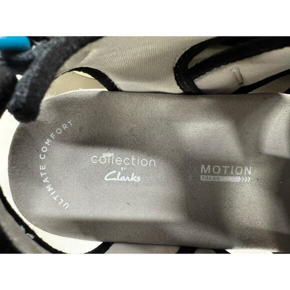 Clarks Solan Sail Fisherman Sandal Navy Combi Suede 7M - Picture 7 of 12